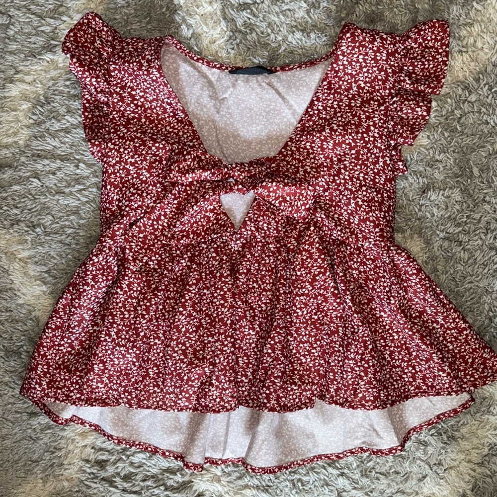 Shein Tie Front Top